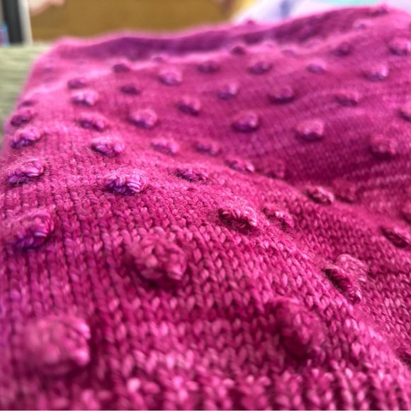 Misha & Puff Popcorn Polo Cardigan in Fuschia SZ 2 - Picture 6 of 11